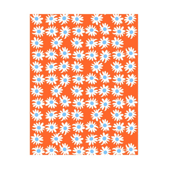 Rakastaa ei rakasta oilcloth - Orange-Off-white-light blue - Marimekko