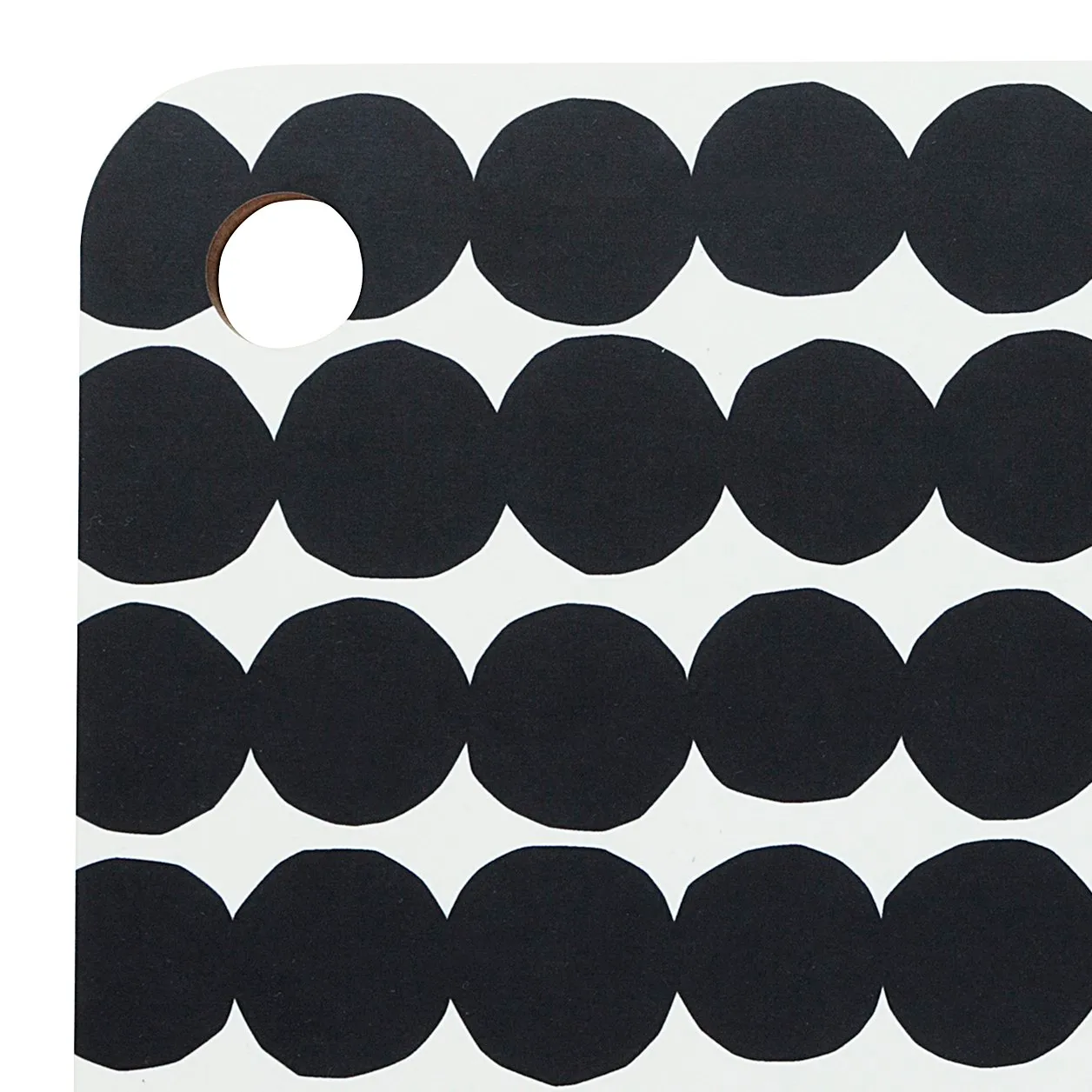 Räsymatto cutting board, black-white Marimekko