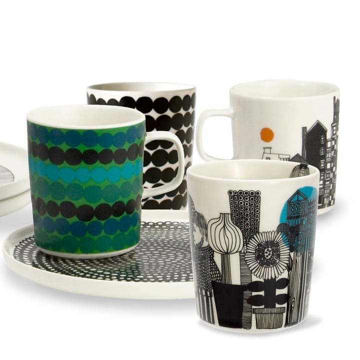 Räsymatto mug 25 cl, black and white Marimekko