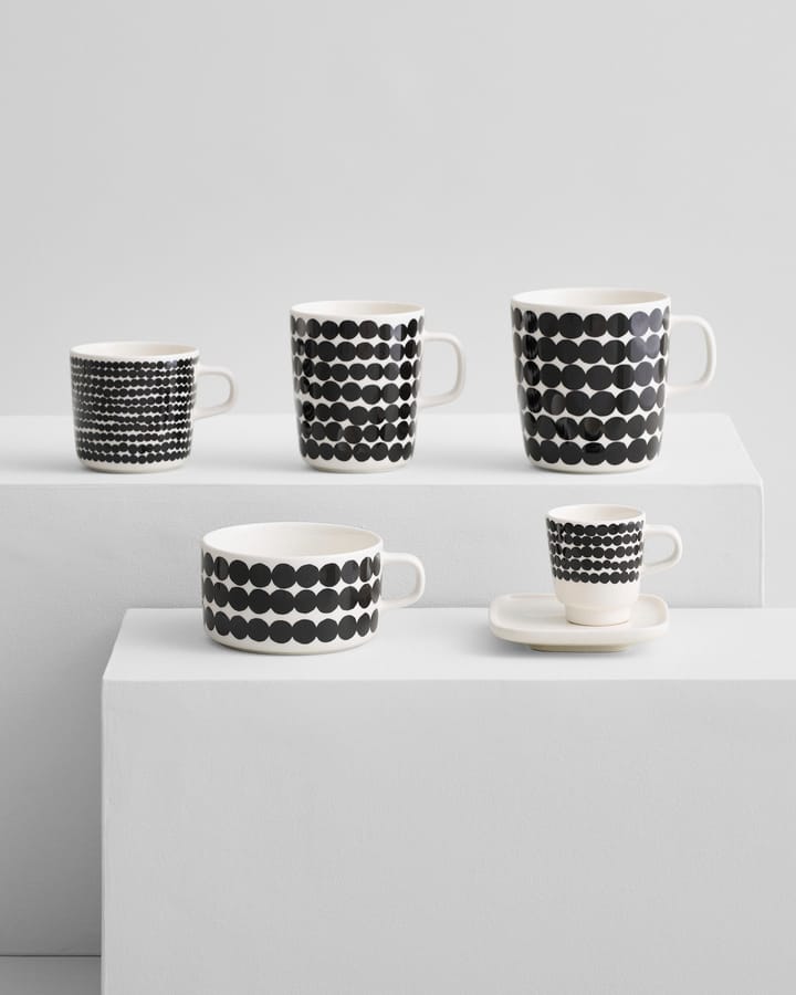 Räsymatto mug 4 dl, black-white Marimekko