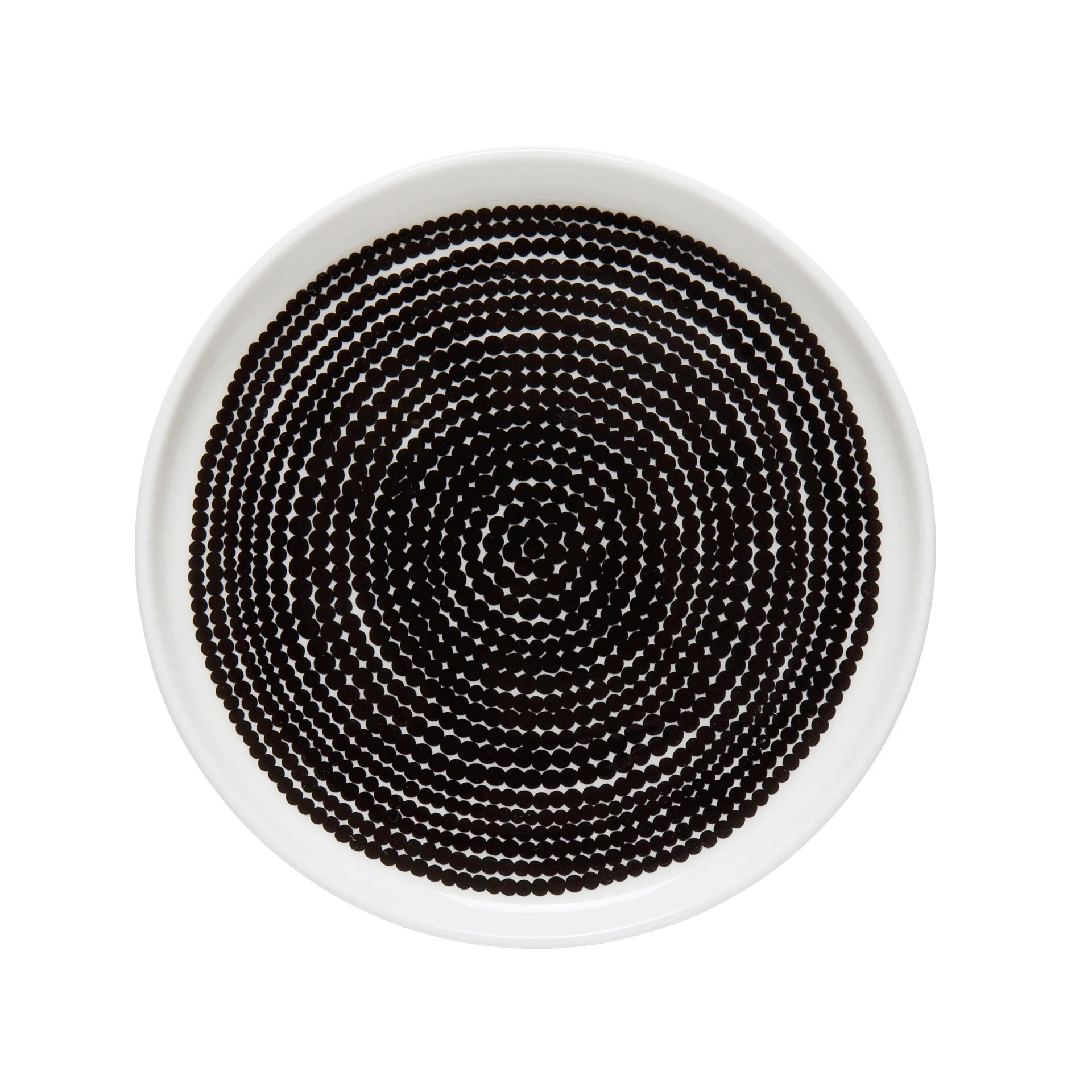 Räsymatto plate 13.5 cm, black and white Marimekko