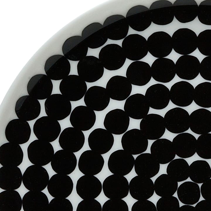 Räsymatto plate 20 cm, 6-pack black-white Marimekko