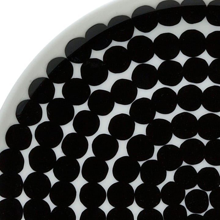 Räsymatto plate Ø 20 cm, black-white Marimekko