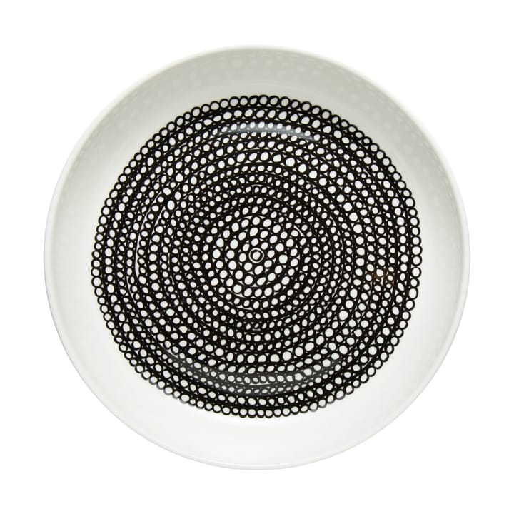 Räsymatto plate Ø20.5 cm, white-black Marimekko