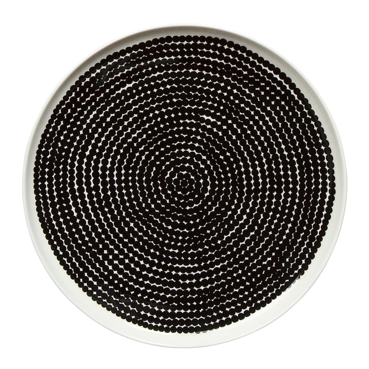 Räsymatto plate, black white Marimekko