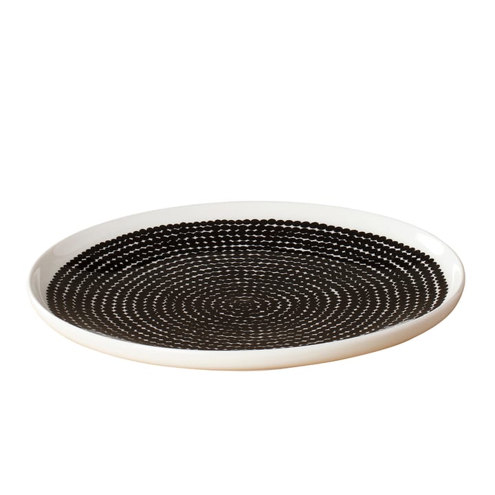 Räsymatto plate, black white Marimekko