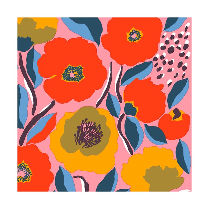 Rosarium napkin 33x33 cm 20-pack - Pink - Marimekko
