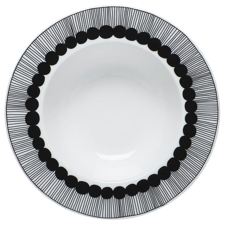 Siirtolapuutarha deep plate Ø 20 cm, black-white Marimekko