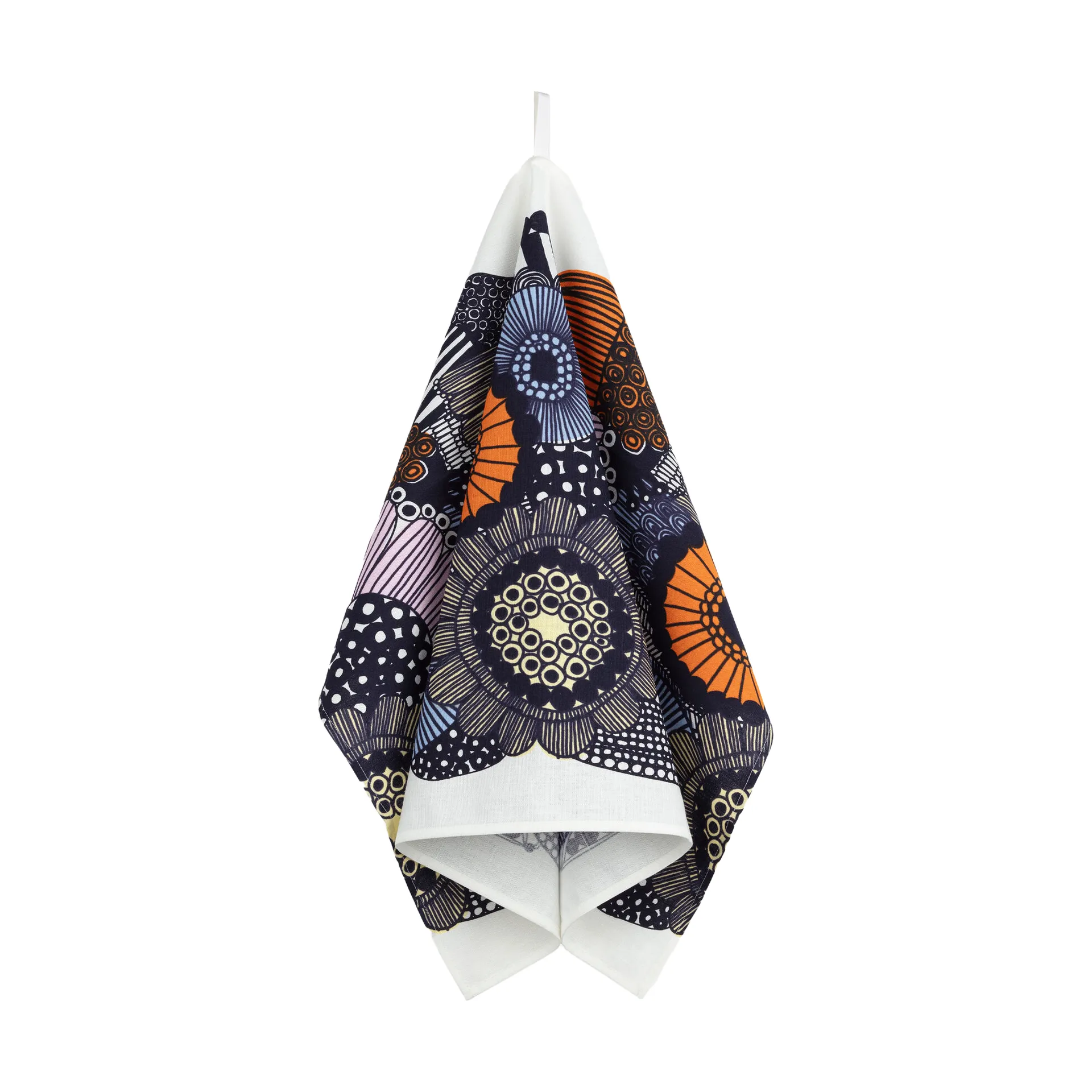 Siirtolapuutarha kitchen towel 47x70 cm, White-yellow-orange-light blue Marimekko