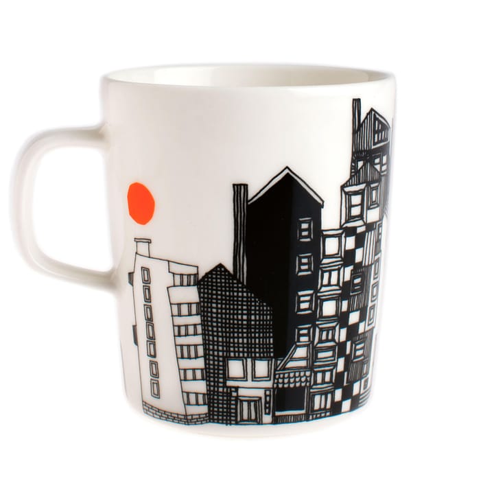 Siirtolapuutarha mug 2,5 dl - black-orange - Marimekko