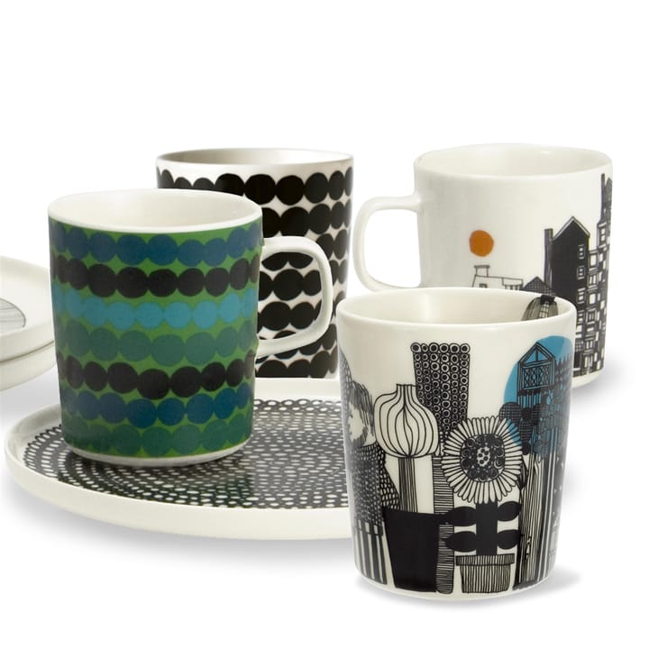 Siirtolapuutarha mug 2,5 dl, black-orange Marimekko