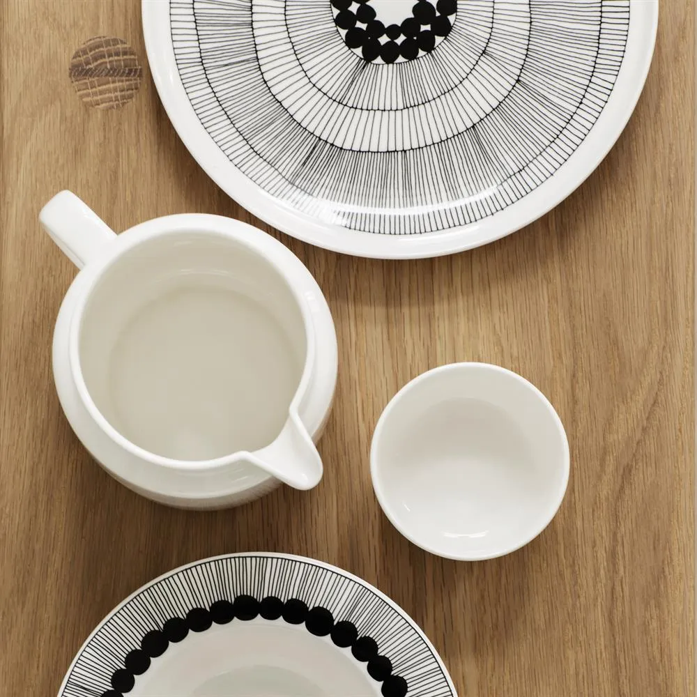 Siirtolapuutarha plate Ø 25 cm, 6-pack black-white,  Marimekko