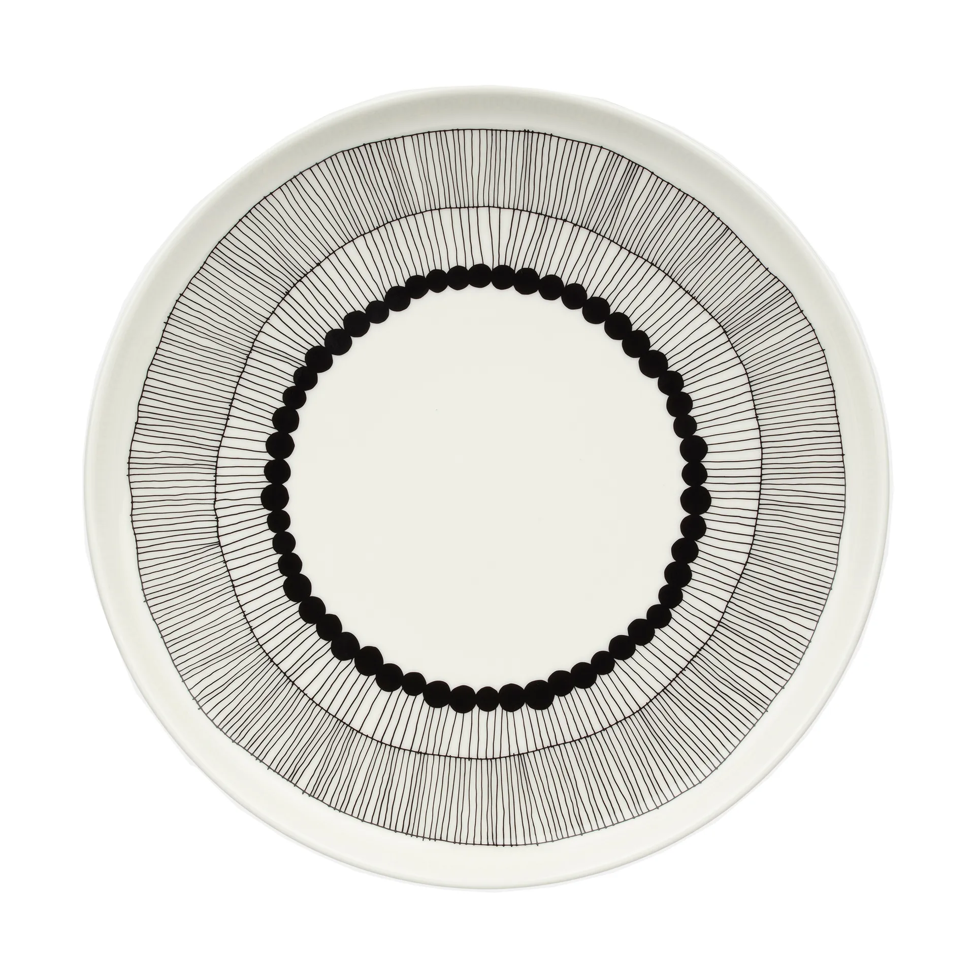 Siirtolapuutarha plate Ø 25 cm, White-black Marimekko