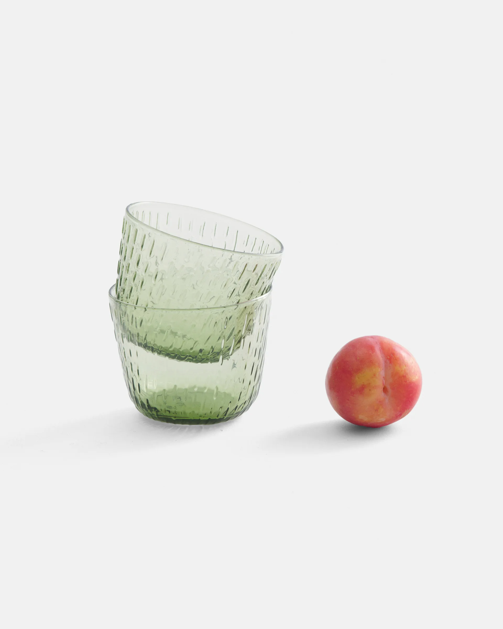 Syksy drinking glass 2 dl 2-pack, Olive Marimekko