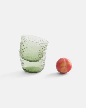 Syksy drinking glass 2 dl 2-pack - Olive - Marimekko