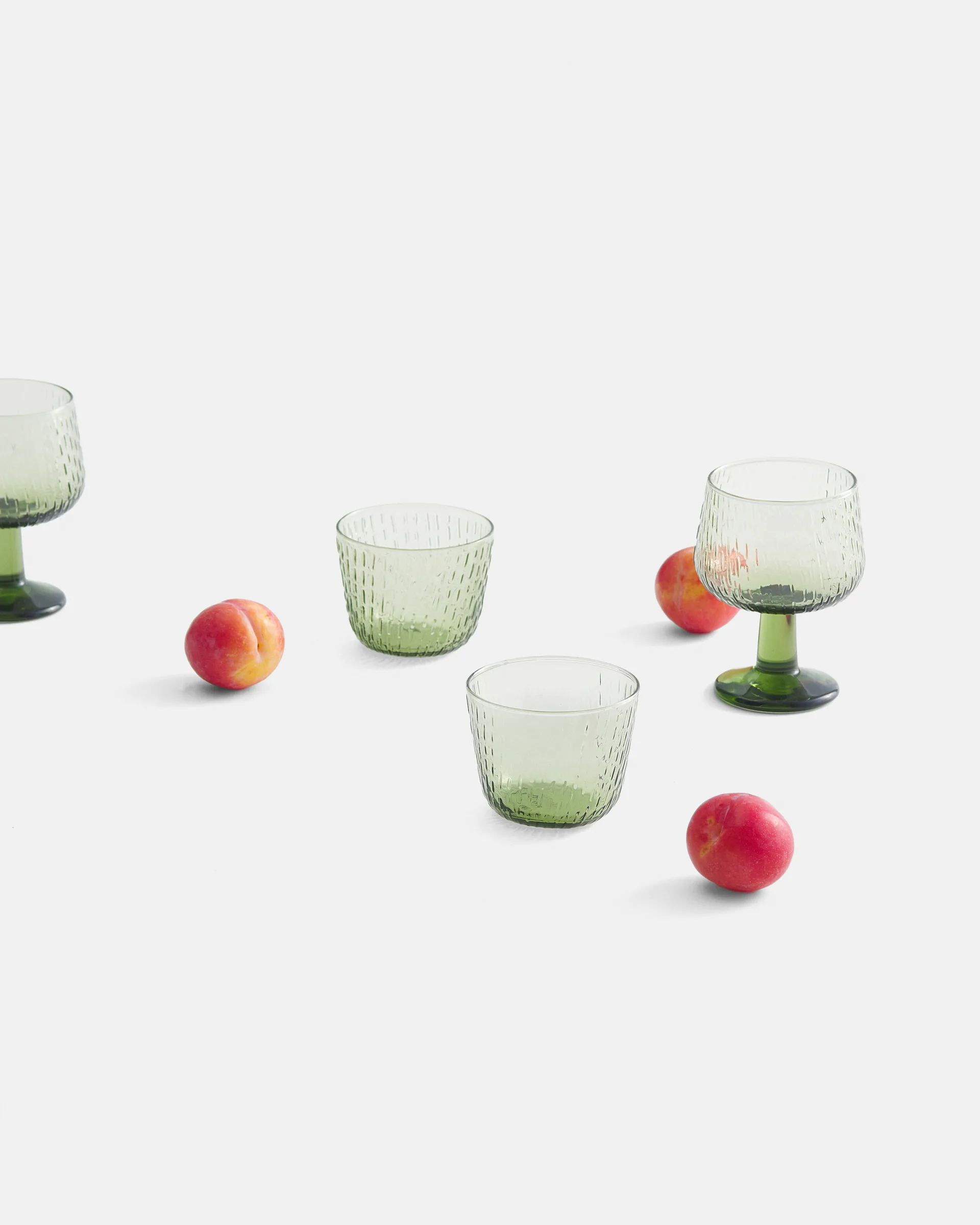 Syksy drinking glass 2 dl 2-pack, Olive Marimekko