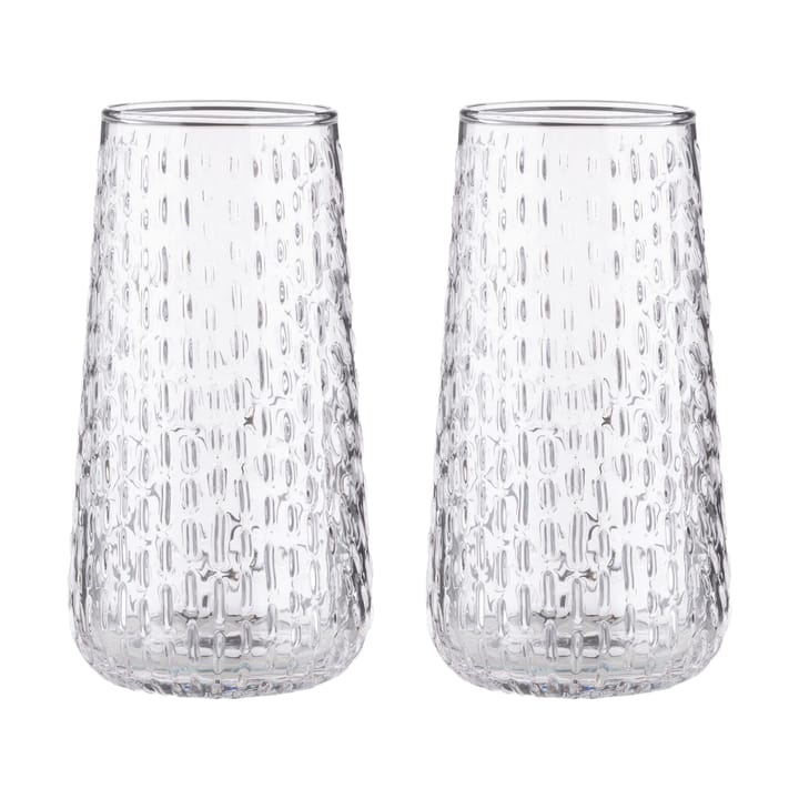 Syksy long tumbler glass 2-pack - Clear - Marimekko