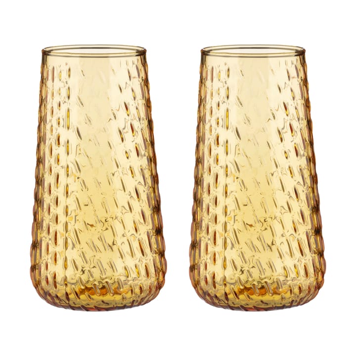 Syksy long tumbler glass 2-pack - Honey - Marimekko
