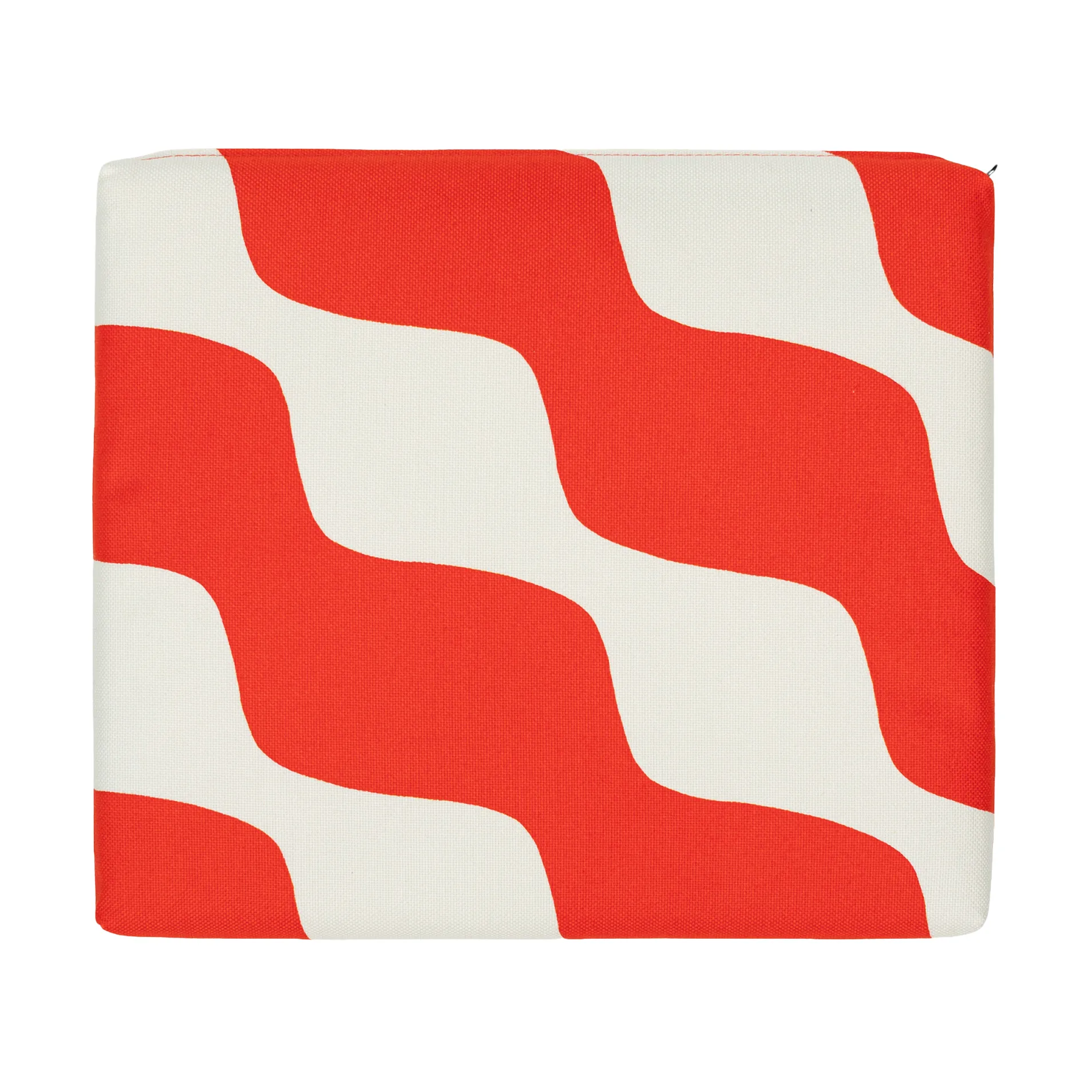 Taifuuni seat cushion, Natural white, orange red, 40x35 cm Marimekko