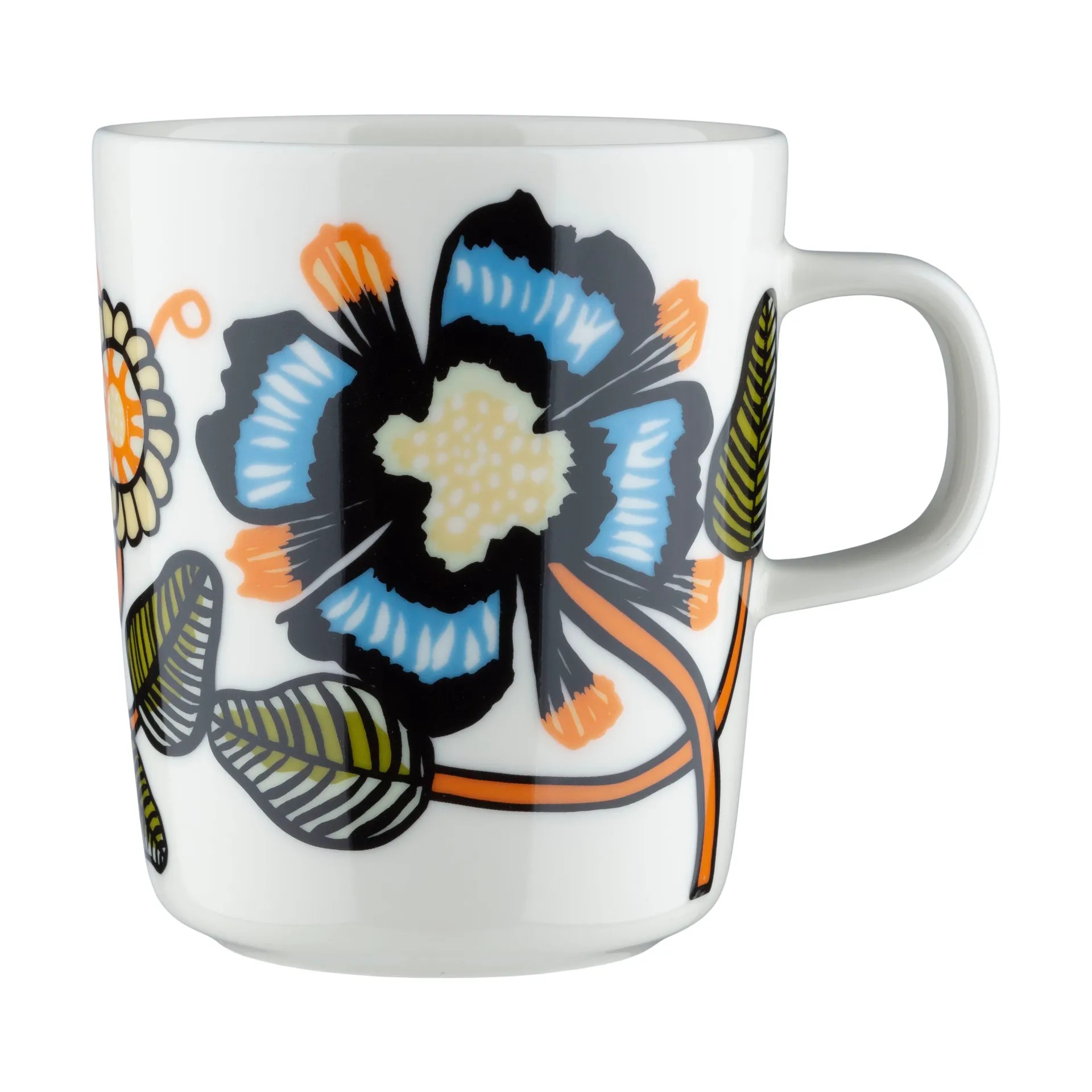 Tiara mug 2.5 dl, White-warm orange-green Marimekko
