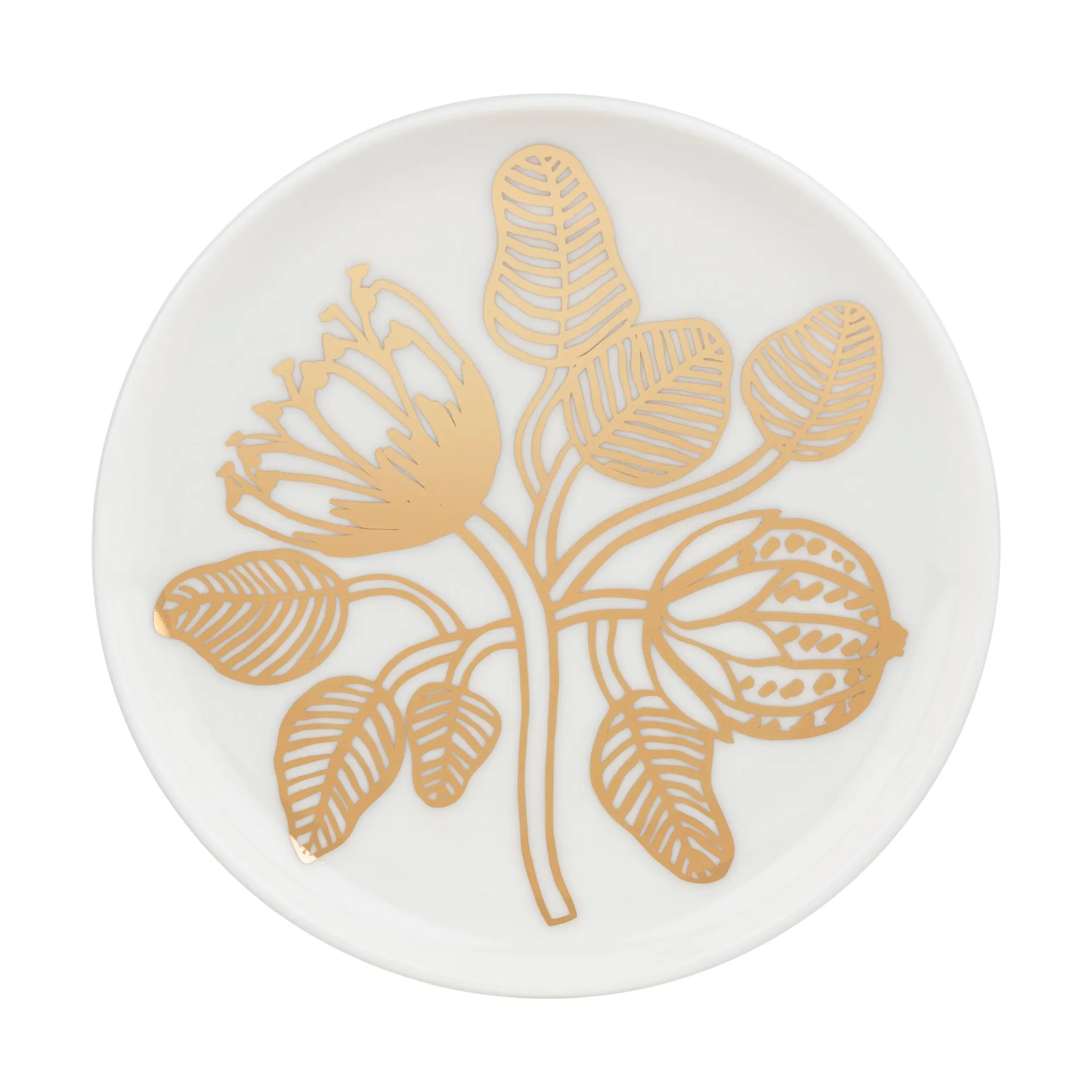 Tiara side plate Ø13.5 cm, White-gold Marimekko