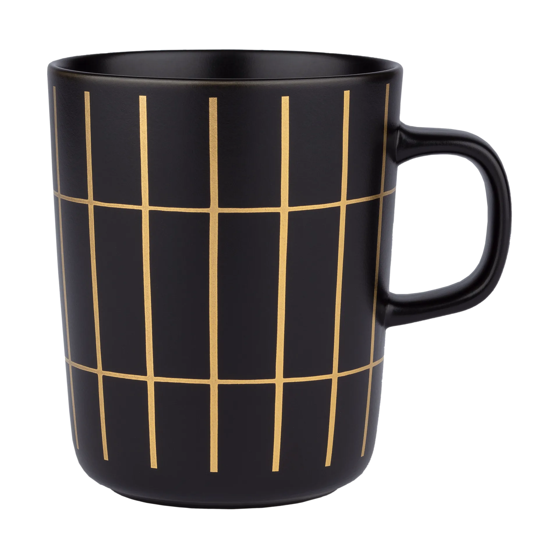 Tiiliskivi metal mug 25 cl, Black-gold Marimekko