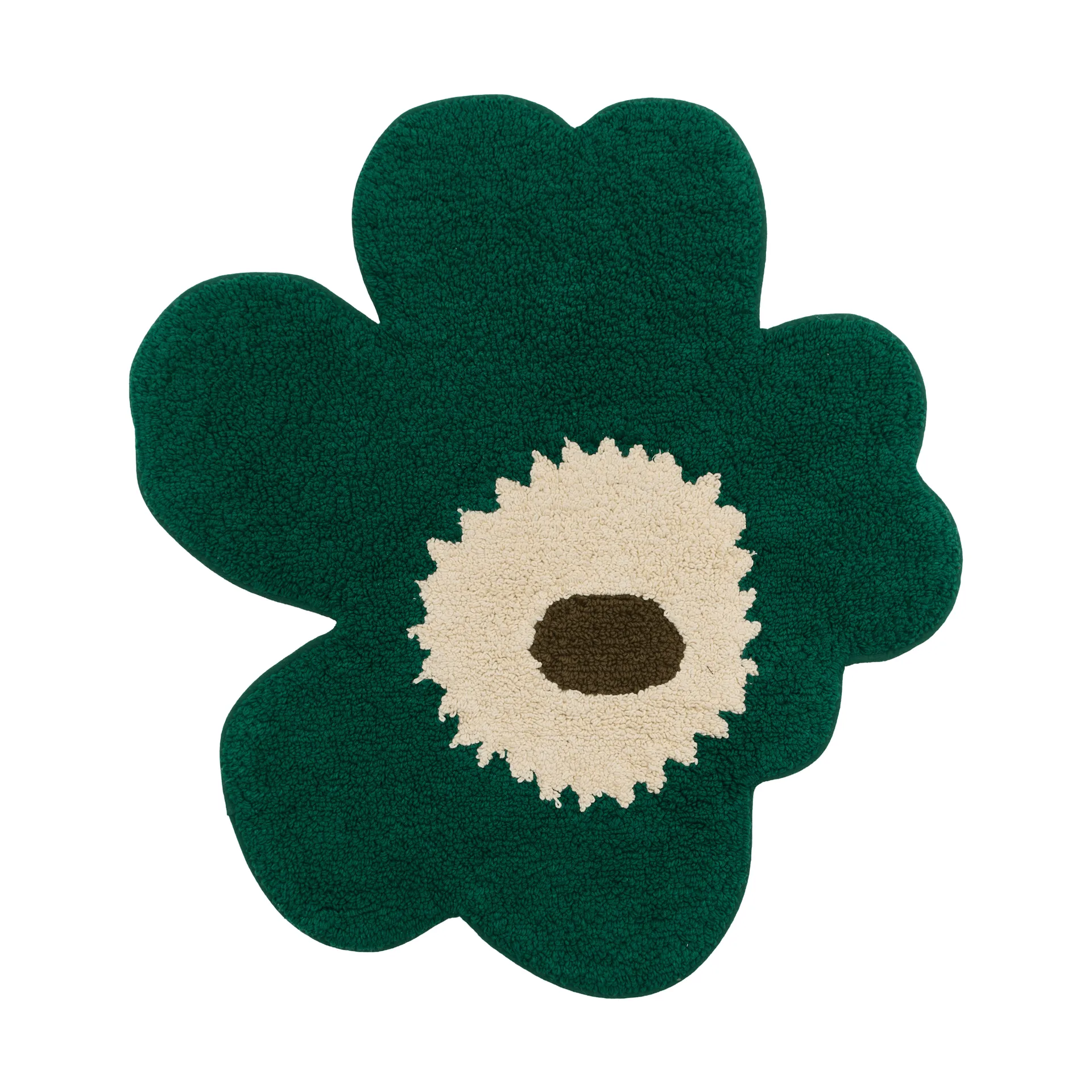 Unikko bath mat 73x74 cm, Emerald-off white-mole Marimekko