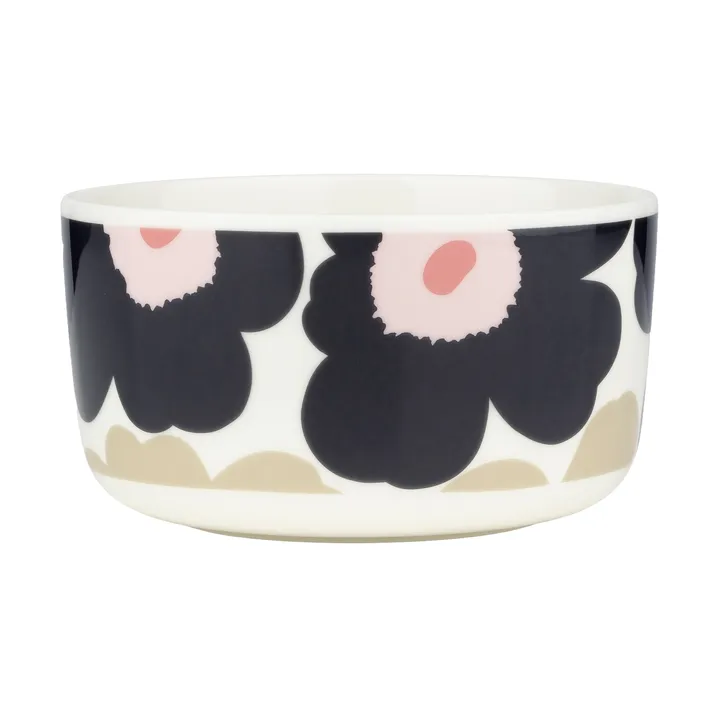 Unikko bowl 5 dl - Off white-charcoal-sand-pink - Marimekko