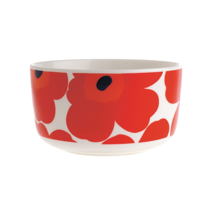 Unikko bowl 5 dl, red-white Marimekko