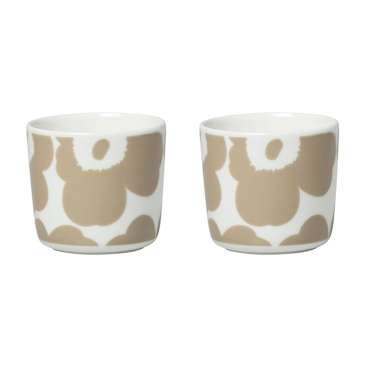 Unikko coffee cup without handle 20 cl 2-pack, white-beige Marimekko