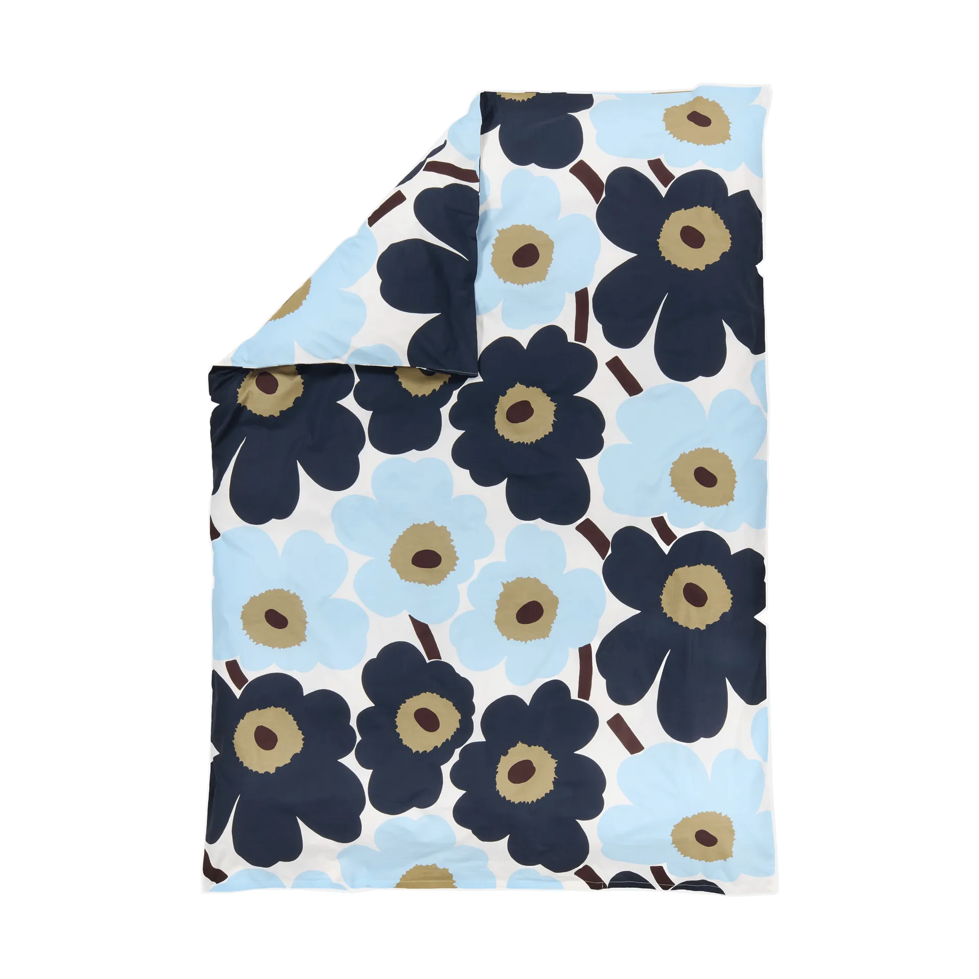 Unikko duvet cover 150x210 cm, Off white-blueberry-cold blue Marimekko