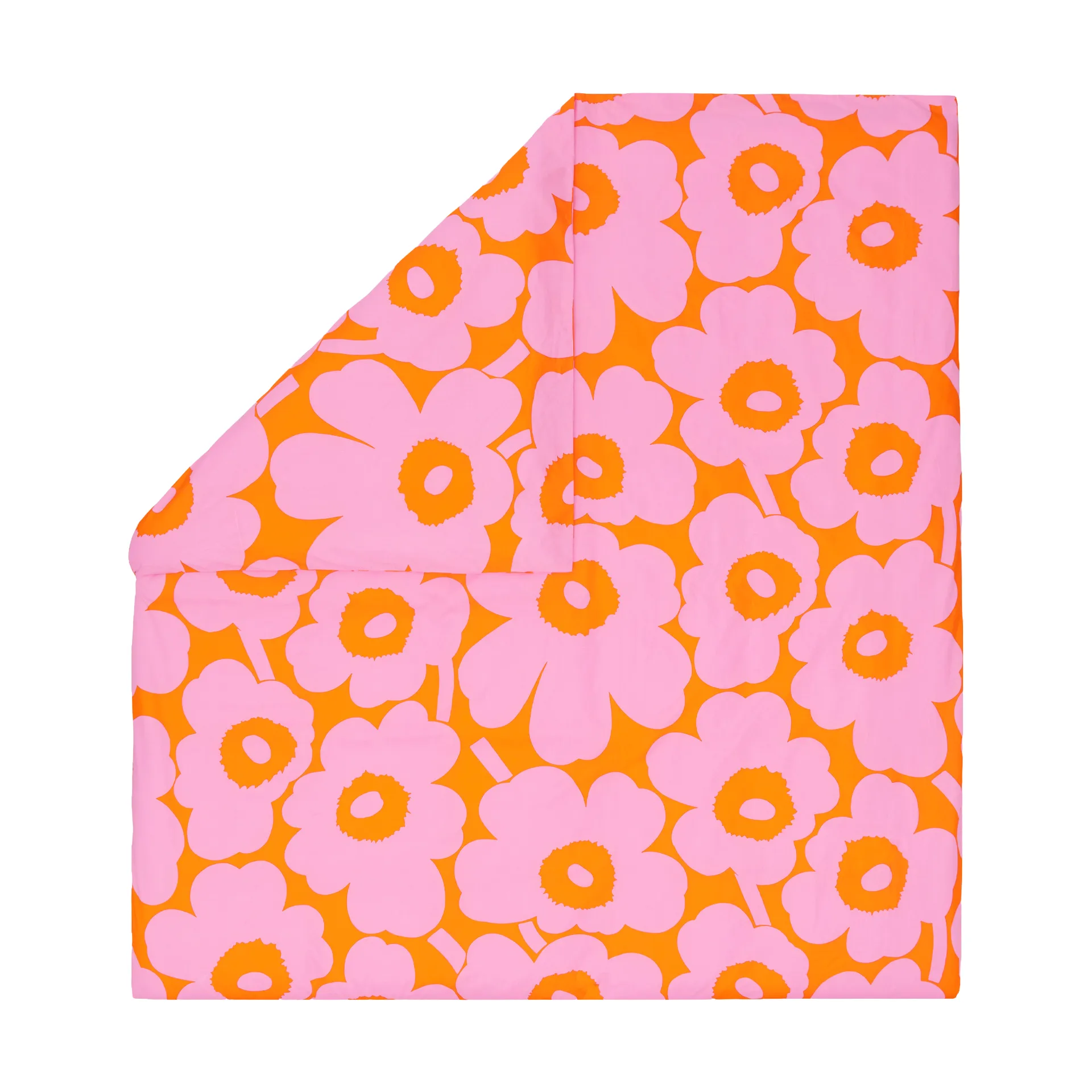 Unikko duvet cover 220x240 cm, Orange-pink Marimekko
