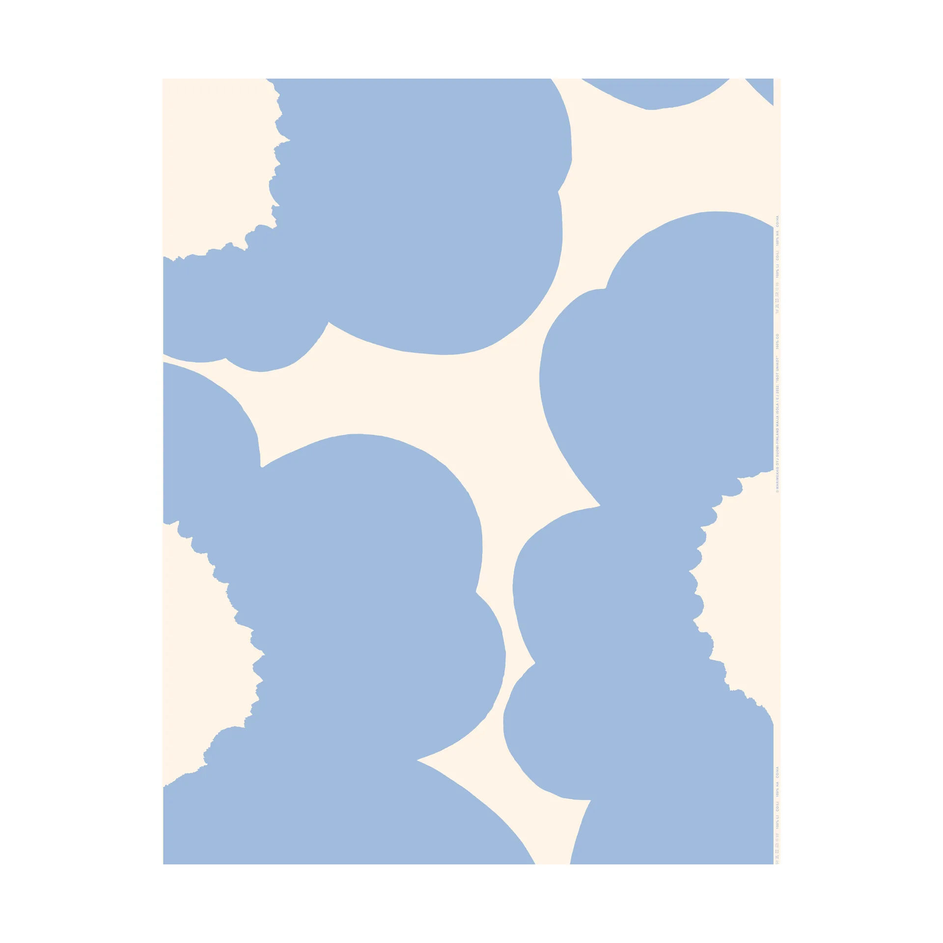 Unikko fabric, Light blue-cotton satin Marimekko