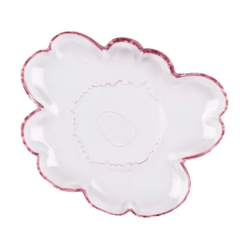 Unikko glass plate 20 cm - Light pink - Marimekko