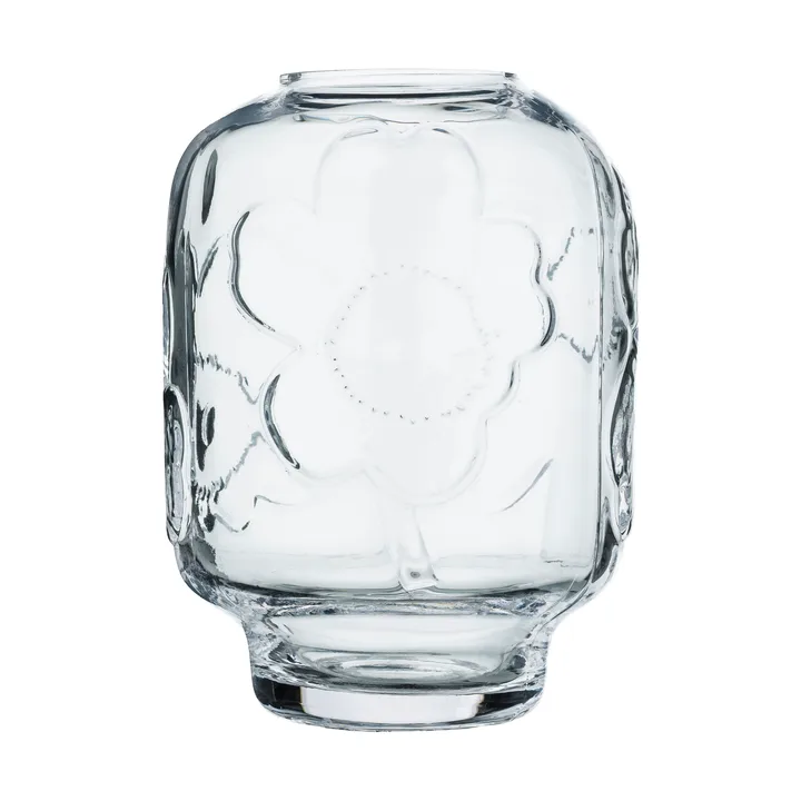 Unikko glass vase - Clear, 18 cm - Marimekko