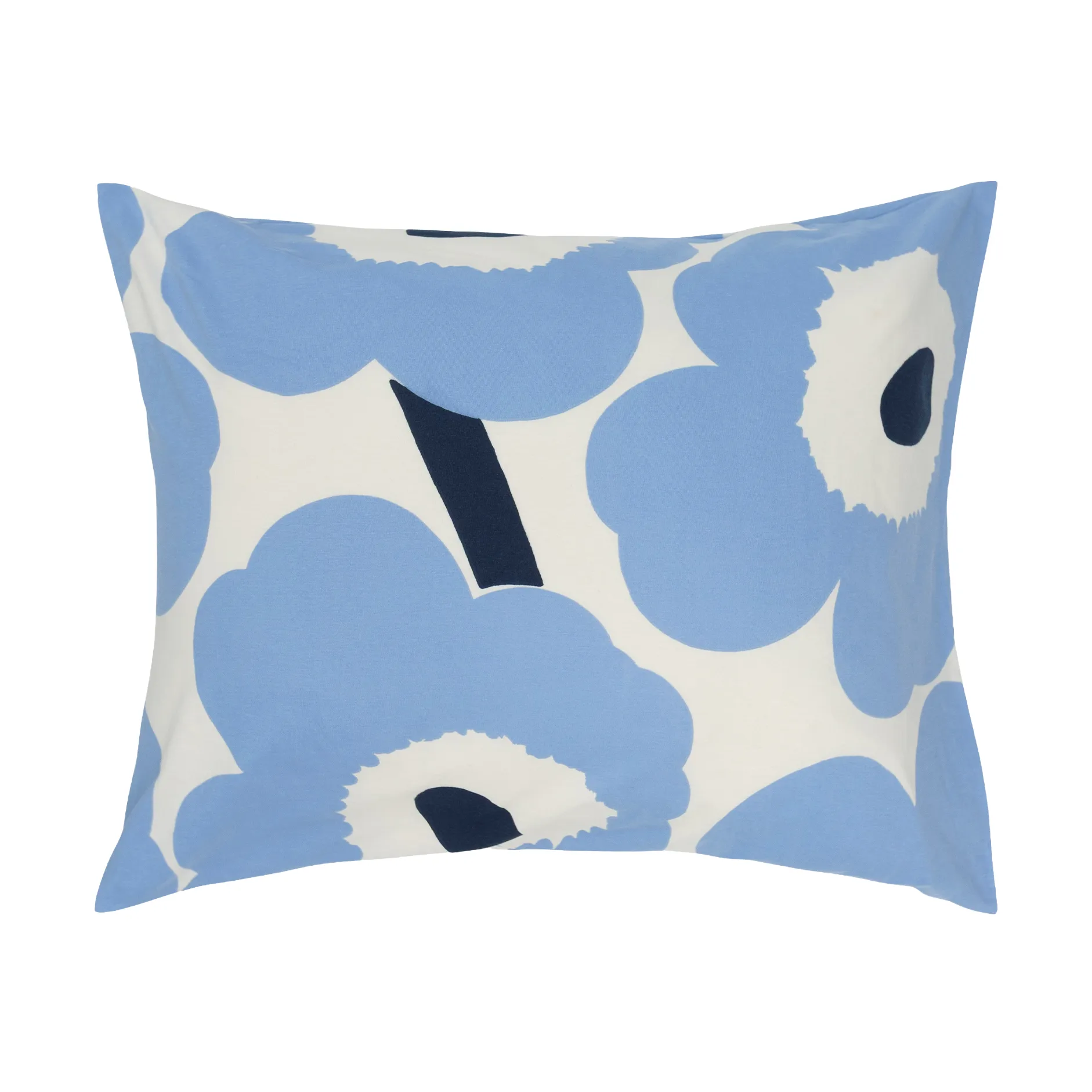 Unikko jersey pillowcase, Off white, light blue, navy, 50x60 cm Marimekko