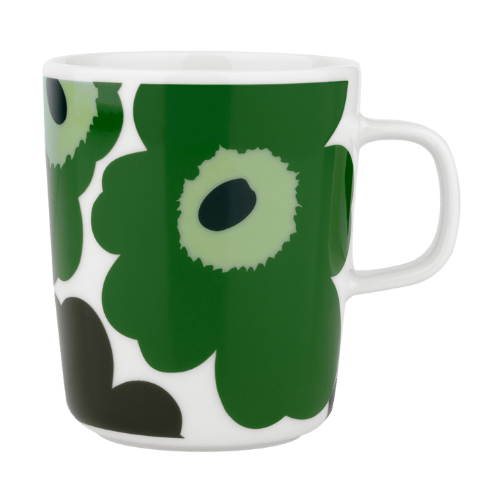 Unikko mug 25 cl - White-green-d. green - Marimekko