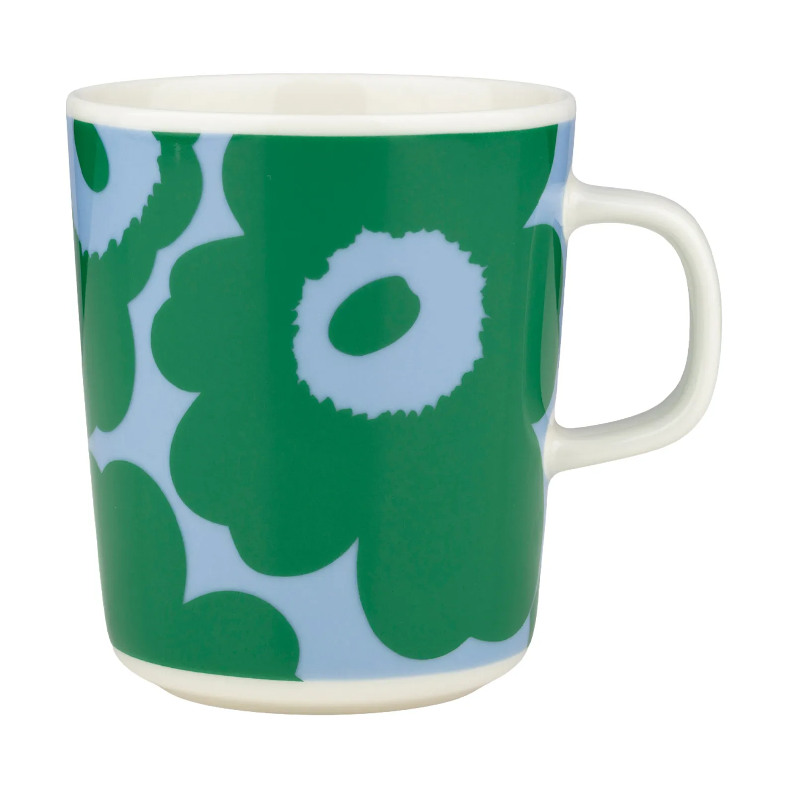 Unikko mug 25 cl, White-green-light blue Marimekko