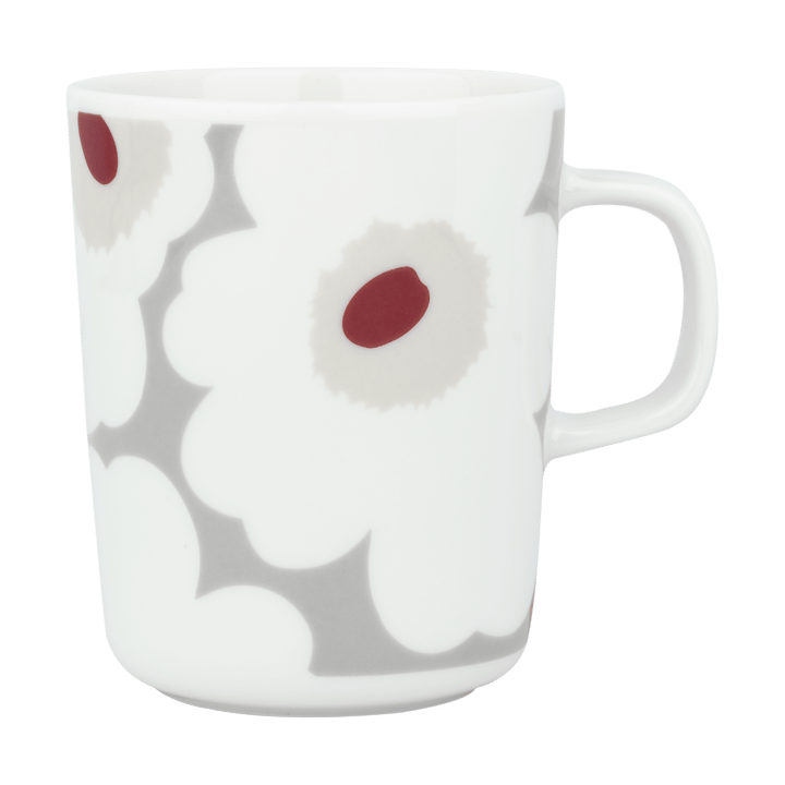 Unikko mug 25 cl, White-l. grey-red-yellow Marimekko