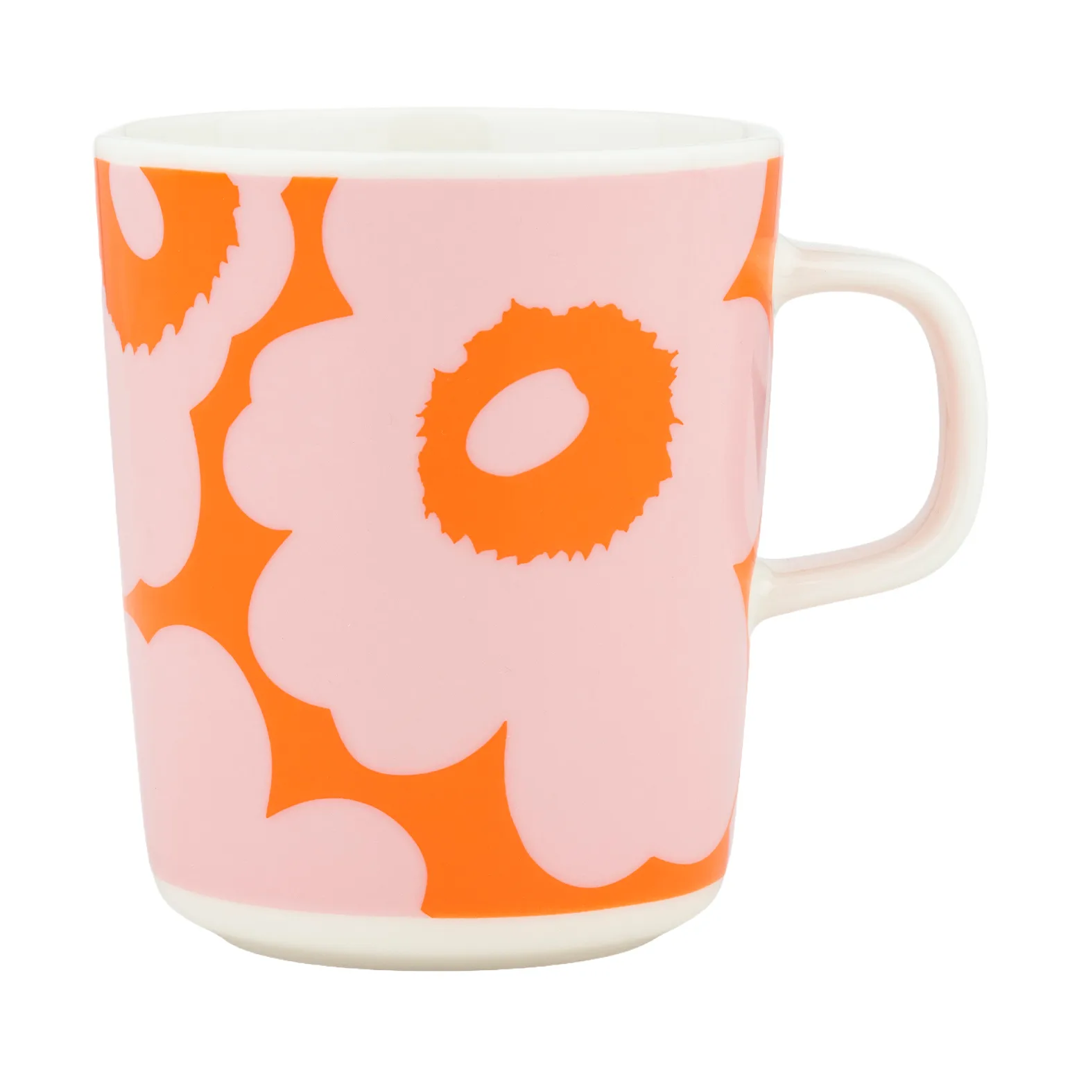 Unikko mug 25 cl, White-pink-orange Marimekko