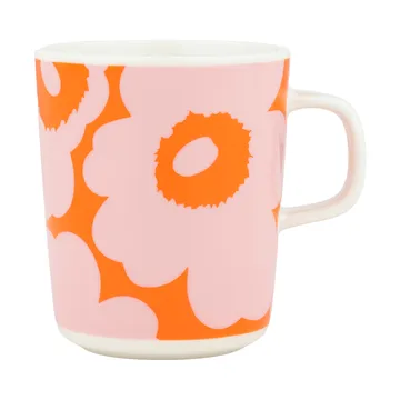 Unikko mug 25 cl - White-pink-orange - Marimekko