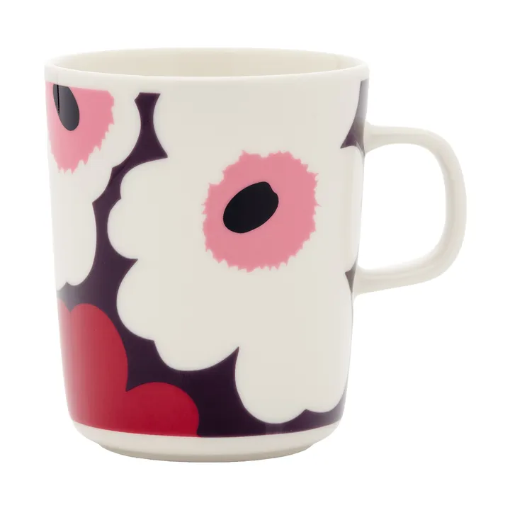Unikko mug 25 cl - White-plum-cranberry-pink - Marimekko