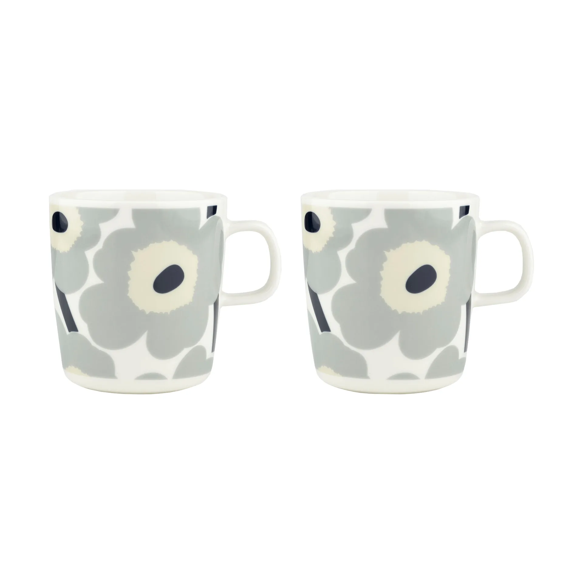 Unikko mug 40 cl 2-pack, White-light grey-sand-dark blue Marimekko