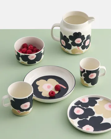 Unikko mug 40 cl - Off white-charcoal-sand-pink - Marimekko