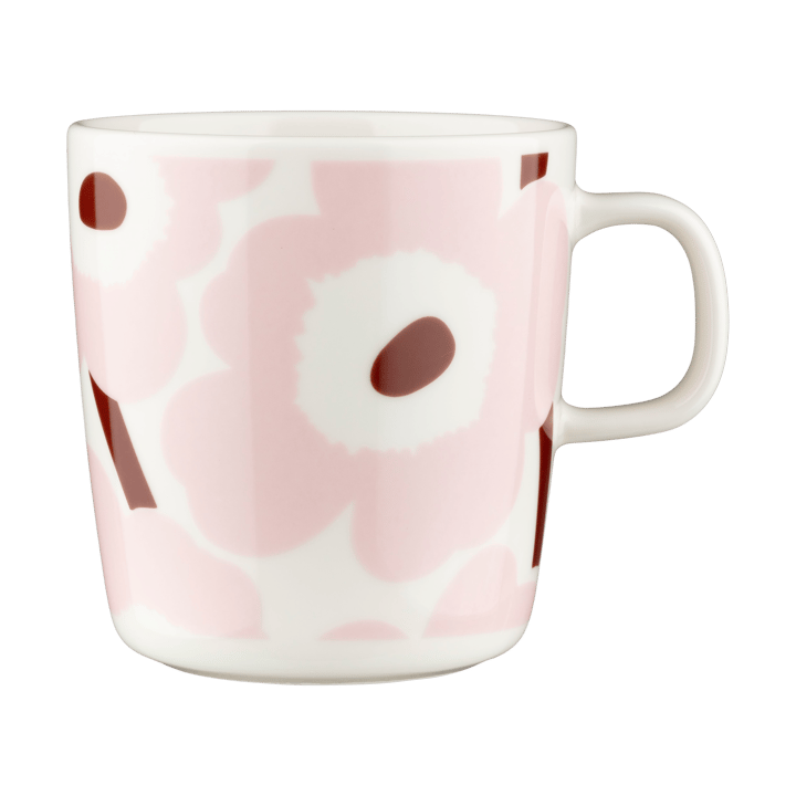 Unikko mug 40 cl - White-light pink-chestnut - Marimekko
