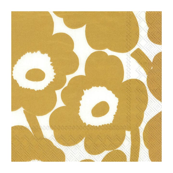 Unikko napkin 40x40 cm 20-pack - White-gold - Marimekko