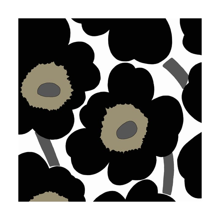 Unikko napkins 33x33 cm 20-pack - Black-White - Marimekko