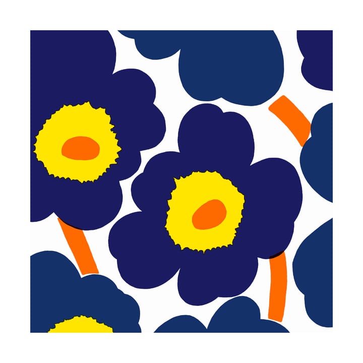Unikko napkins 33x33 cm 20-pack - Blue-Yellow - Marimekko