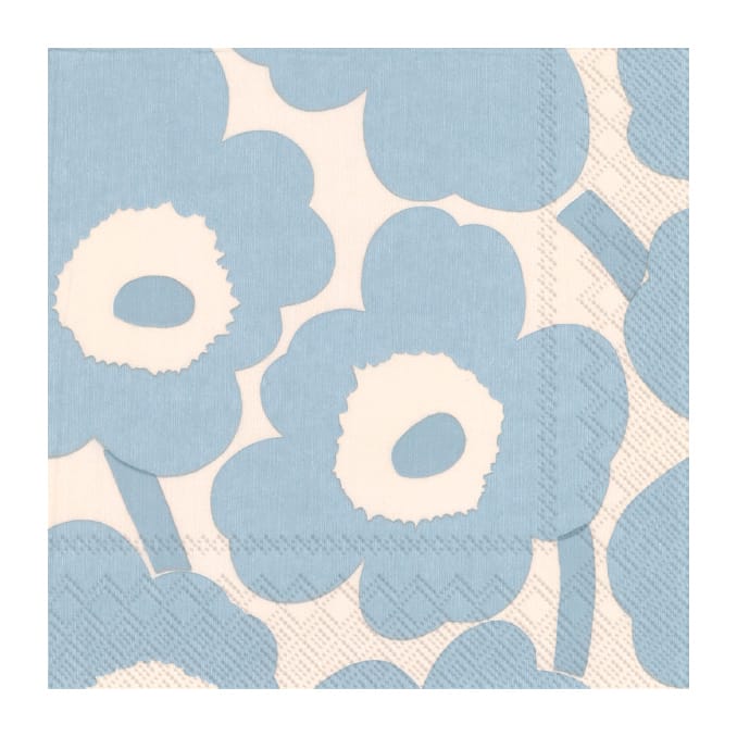 Unikko napkins 33x33 cm 20-pack, Cream light blue Marimekko