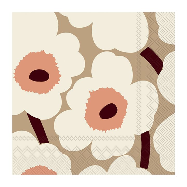 Unikko napkins 33x33 cm 20-pack - Cream - Marimekko